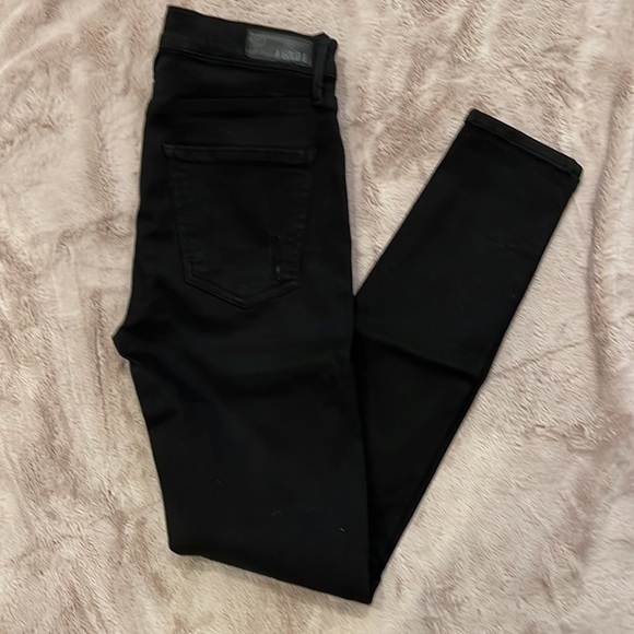 Agolde Black heavily distressed Sophie Skinny jeans sz 28 - Picture 2 of 10